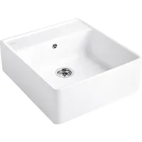 Villeroy & Boch Spülstein Einzelbecken snow white + Handbetätigung