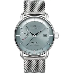 Zeppelin Herrenuhr 8462M6 - Eisblaues Ziffernblatt mit silbernen Zahlen/Indices,silber - 41mm
