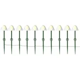 MARELIDA LED Solar Mini Pilze 10 Gartenstecker Gartendeko 8 Funkt. 5,4m weiß