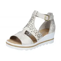 Rieker Keilsandalette Metallic-Optik Beige | Gr.: 40