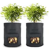 casativo-garden Pflanzen-Wachstumssäcke 2er Set 38 l Pflanztasche