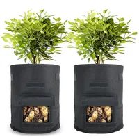 casativo-garden Pflanzen-Wachstumssäcke 2er Set 38 l Pflanztasche