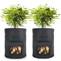 casativo-garden Pflanzen-Wachstumssäcke 2er Set 38 l Pflanztasche