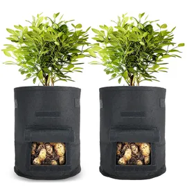 casativo-garden Pflanzen-Wachstumssäcke 2er Set 38 l Pflanztasche