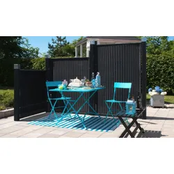 Rattan Sichtschutz Madrid - Schwarz - aus Polyrattan