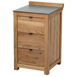 Sunfun Zoe Grillküchen-Modul Schrank  (Braun, B x T x H: 58 x 63 x 92 cm, Holz, Mit Schublade)