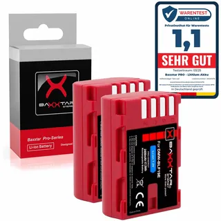 Baxxtar Pro DMW BLF19 E Akku (2X 2400 mAh + Infochip) Kompatibel mit Panasonic Lumix DC G9 GH5 GH5s DMC GH3 GH4 GH4R - Sigma BP-61 usw.