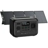 BLUETTI Stromerzeuger AC2A 204Wh/300W Tragbarer Solar Generator mit SP120L Solarpanel, 0,30 in kW, (für Camping, Wandern, Hausgebrauch, App-Fernsteuerung, USB-C 100W), 600W Power Lifting/ LiFePO4 Batterie