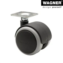 Wagner System Möbelrollen / Doppelrollen 4tlg. Set - SOFT - Ø 50mm, Tragkraft 50 kg