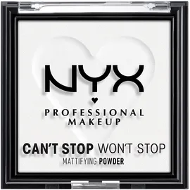 NYX Professional Makeup Can't Stop Won't Stop Mattifying Powder mattierendes Puder Farbton 11 Bright Translucent