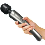 Yarosi Kabelloser Massagestab - Stärkste Therapeutische Vibrationskraft - Stressfreier - Bestens bewertet Muskelschmerzen und Erholung nach Ihrem Sportprogramm - USB - Curve - Silber