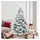 vidaXL Künstlicher Scharnier-Weihnachtsbaum schneebedeckt Weiß 180 cm