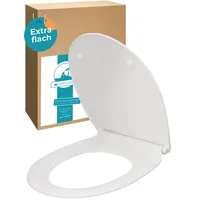 Calmwaters Calmwaters® WC-Sitz mit Absenkautomatik, Slim, antibakterieller Duroplast Toilettensitz,