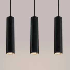 Sollux Lighting Karbon 3-flg. 45 cm schwarz Metall