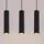 Sollux Lighting Karbon 3-flg. 45 cm schwarz Metall