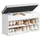 VASAGLE Schuhregal 30 x 80 x 44 cm mit Sitzbank wolkenweiß-Taubengrau