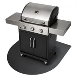 Tulup Grill-Unterlage 80 x 90 cm Metall Schwarz