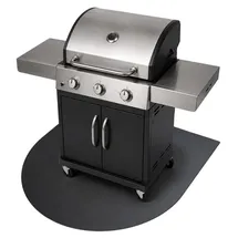 Tulup Grill-Unterlage 80 x 90 cm Metall Schwarz