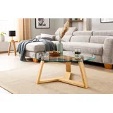 Home Affaire Couchtisch »Mantua«, Durchmesser Glastischplatte: 90 cm,