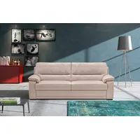 Egoitaliano 2,5-Sitzer »Doris, modernes Designersofa, Ledersofa mit erstklassiger Sitzqualität«, edle Detailverarbeitung, perfekte Polsterung, aus hochwertigem Leder weiß