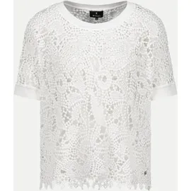 Monari Pullover mit Spitzenmuster Weiß 42