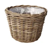 Jaco Rattan Übertopf Ø 35 x 25 cm Grau