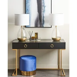 Beliani Konsolentisch 120 x 40 x 75 Gelb/Gold