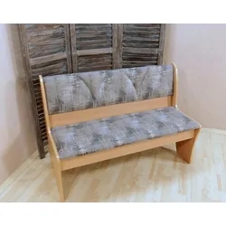 Polsterbank HOME AFFAIRE "Halle", braun (schoko, buche), B:120cm H:85cm T:50cm, Anschauungsmaterial Clean-Active beiliegend, Clean Active Strukturstoff (100% Polyester), Sitzbänke, Breite 120 cm