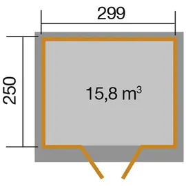 Weka Nova Plus 2,99 x 2,50 m natur