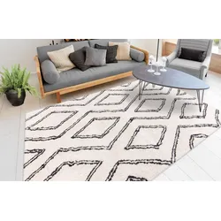 me gusta Teppich »Orlando 225«, rechteckig, 27 mm Höhe, Weicher Hochflorteppich, dezent gestaltet, Fußbodenheizung geeignet me gusta Elfenbein B: 80 cm   1 St.