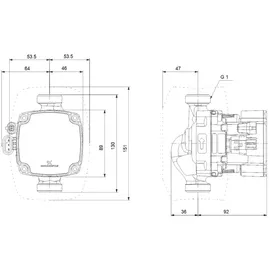 Grundfos Umwälzpumpe ALPHA2 GO 15-60 130mm