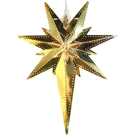 Star Trading Asymmetrischer Metallstern Betlehem 35 cm gelb