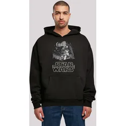 Kapuzenpullover F4NT4STIC "Star Wars Vintage Poster", Herren, Gr. 5XL, schwarz, Obermaterial: 100% Baumwolle, casual, oversize, Langarm, Pullover, Premium Qualität, Star Wars