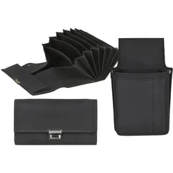 Greenburry Kellnerbörse mit Holster Kellnerset Kellnergeldbörse Leder schwarz Set rustikal