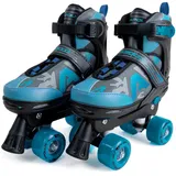Apollo Rollschuhe Verstellbare Rollschuhe Champion Adjustable Kinder, LED Roller Skates, mitwachsende Skates mit Schnell-Verschlusssystem blau S (31-34)
