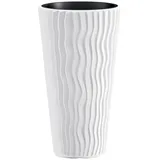 Pflanzkübel PROSPERPLAST ""Sandy Slim", UV- und frostbeständig", weiß, H:70,8cm Ø:39cm, Kunststoff, Pflanzgefäße, Pflanzkübel, ØxH: 39x70,8 cm; Fassungsvermögen 45 l