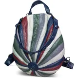 DEEVORCA Rucksäcke für Damen Exquisit Frauen Rucksack Multi Pocket Anti Diebstahl Rucksack Arbeit Rucksack Reise Urlaub Tagesrucksack Schulrucksack Wasserdichtes PU Leder Blau