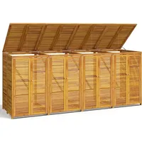 vidaXL Mülltonnenbox 280 x 89 x 117 cm braun