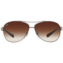 Ray-Ban RB3386 004/13 63-13 polished gunmetal /brown