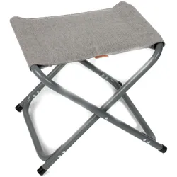Camping Hocker "TITAN" mit Tischablage, Stofffarbe Campingstuhl: Grau