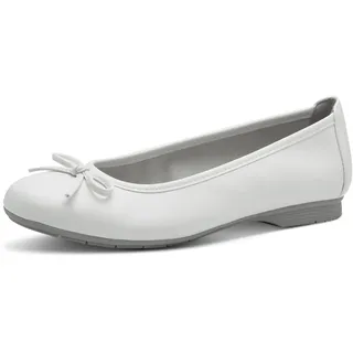 Jana Damen Ballerinas mit Schleife Vegan, Weiß (White), 38 EU