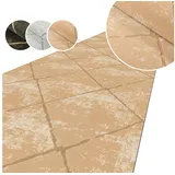 ANRO Teppich Läufer Küchenteppich Küchenläufer Flur Läufer Küche rutschfest anpassbar Weich Velours Beige 300x50cm