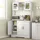 Homcom Küchenschrank Hochschrank Buffetschrank mit Arbeitsplatte 35 x 180 x 108 cm Weiß