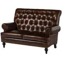 Massivmoebel24 Couch Leder 2-Sitzer Braun