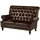 Massivmoebel24 Couch Leder 2-Sitzer Braun