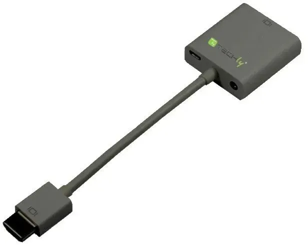 Techly IDATA-HDMI-VGA2AU Videokabel-Adapter 0,15 m VGA+3.5mm+Micro USB Schwarz