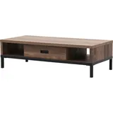 omg design Couchtisch OMG DESIGN "Stanley", braun (espresso, schwarz, espresso), B:120cm H:44cm T:60cm, Tische, Couchtisch, mit Schublade und Stauräumen