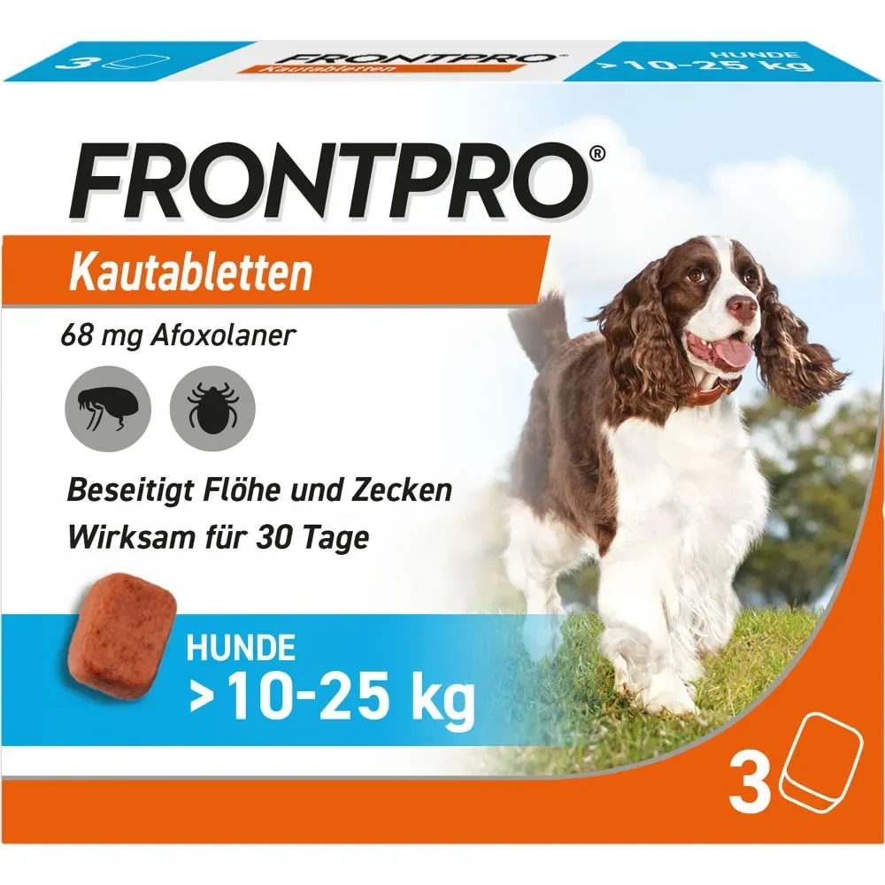 FRONTPRO 68 mg Kautabletten f.Hunde >10-25 kg 3 St