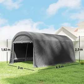 Outsunny Gerätezelt 4,5 x 3 m Dunkelgrau