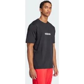 adidas Essentials Linear Single Jersey T-Shirt Black / White XS